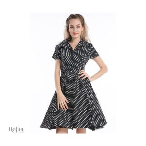 Robe rétro des années 40 avec ceinture