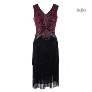 Robe avec silhouette féminine des années 30