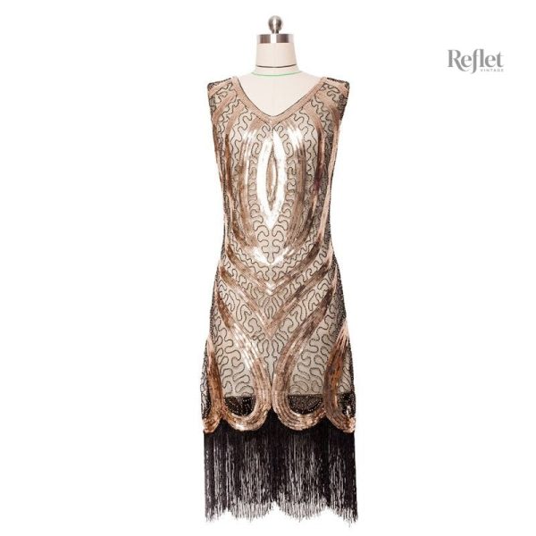 Robe vintage années 20 avec des détails raffinés