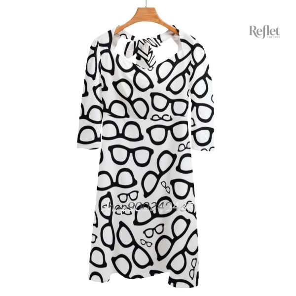 Robe élégante avec motif des années 70