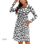 Robe tendance années 70 avec imprimé