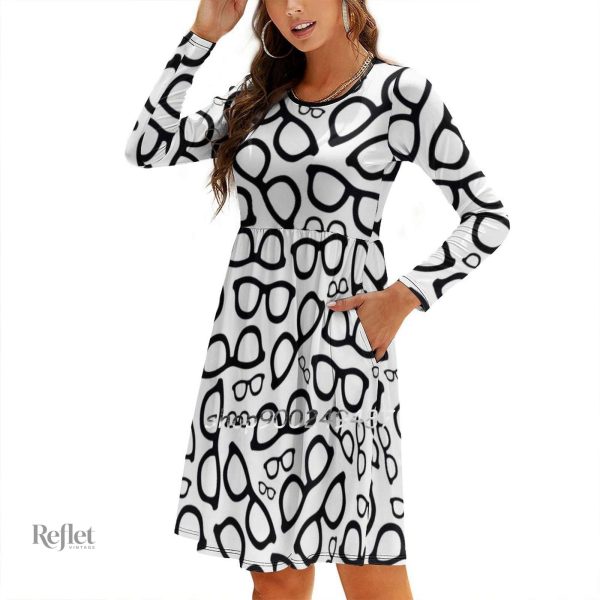Robe tendance années 70 avec imprimé
