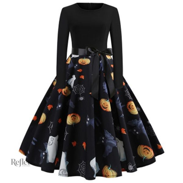 Robe à motifs, allure vintage chic
