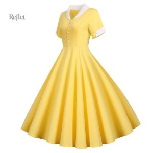 Robe d'époque jaune à petit prix