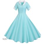 Robe élégante jaune des années 40