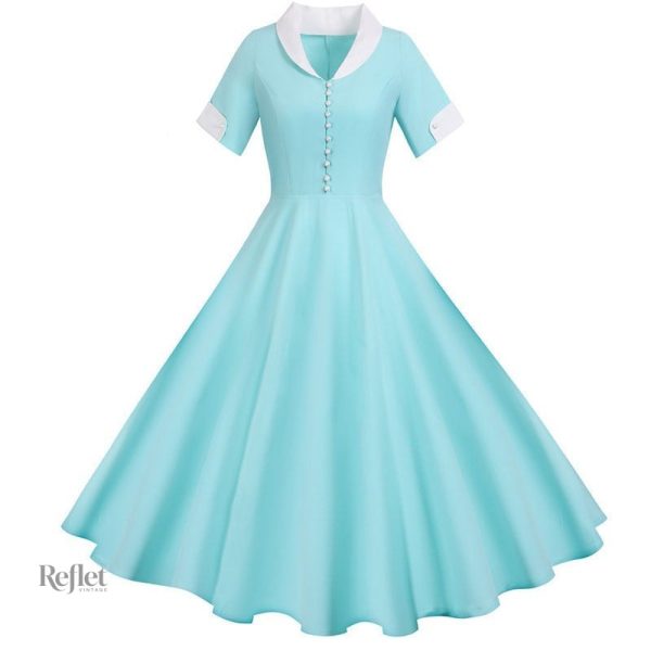 Robe élégante jaune des années 40