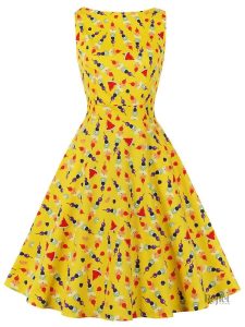 Robe jaune vintage style années 50