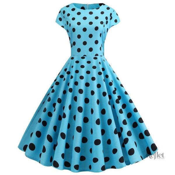 Robe à fleurs années 40 pour jeune fille