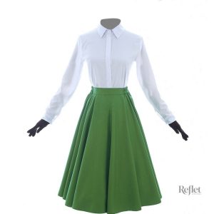 Jupe volants années 50, imprimé vintage coloré