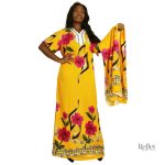 Robe rétro fleurie style années 70