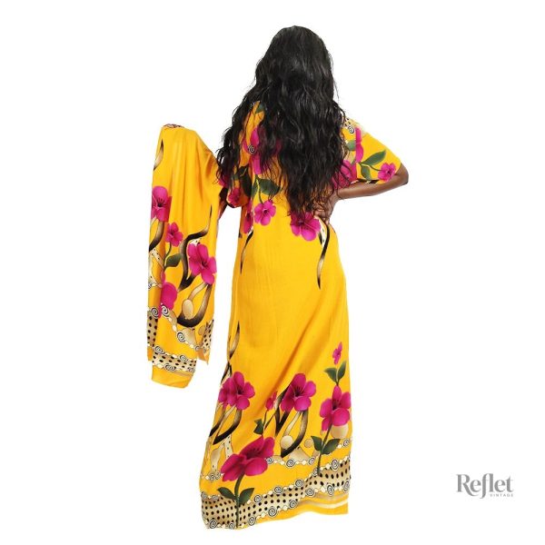 Robe d'été à fleurs, style 70s