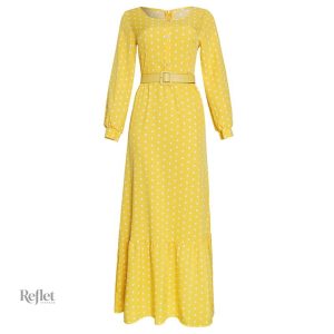 Robe longue rétro style années 70