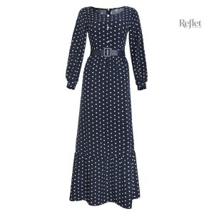 Robe hippie années 70 en tissu fluide