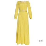 Robe maxi années 70 avec motifs colorés
