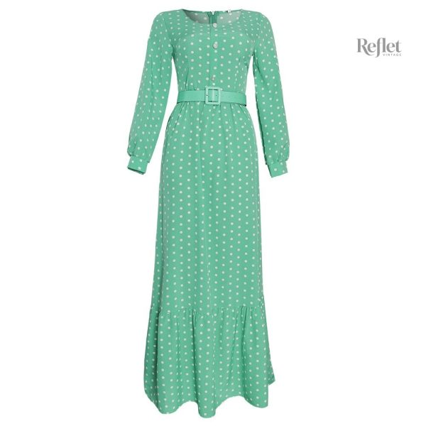 Robe longue années 70, chic et décontractée