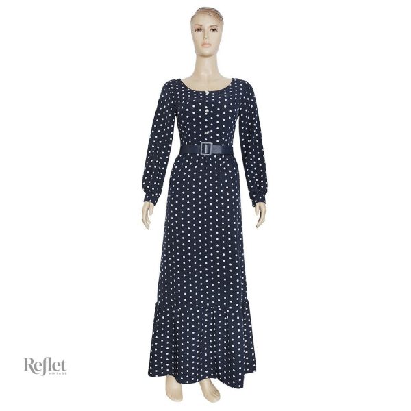 Robe années 70 avec bretelles larges