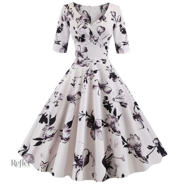 Robe longue vintage d'inspiration bohème des années 70