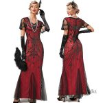Robe longue style années 20, élégante et vintage