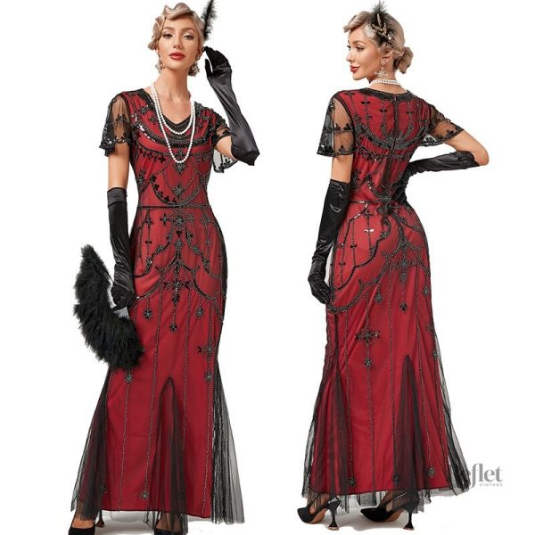 robe-longue-annees-20-1 Robe longue style années 20, élégante et vintage