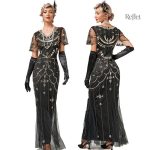 Robe longue années 20, design rétro et chic