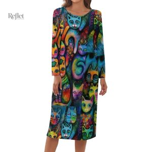 Robe longue rétro des années 70 chic