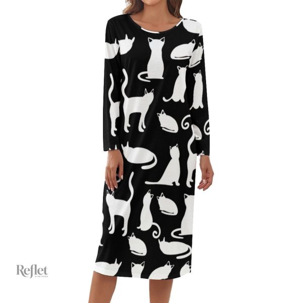 Robe années 70 à manches évasées
