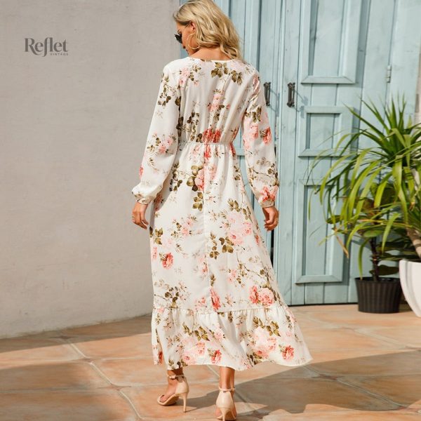 Robe à Imprimé Fleurs Années 80