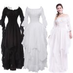 Robe longue à motifs rétro des années 70