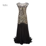 Robe longue soirée vintage années 20, élégante et intemporelle