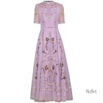 Robe maxi colorée vintage, tendance années 70