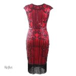 Robe vintage années 20 avec taille basse élégante