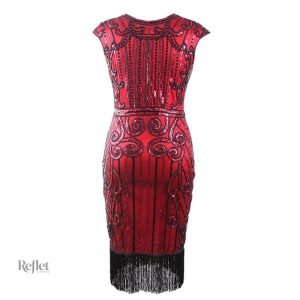 Robe vintage années 20 avec taille basse élégante