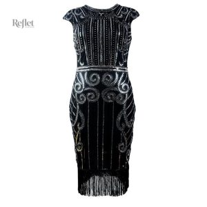 Style rétro avec robe taille basse années 20
