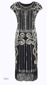 Robe années 20 à taille basse, look chic