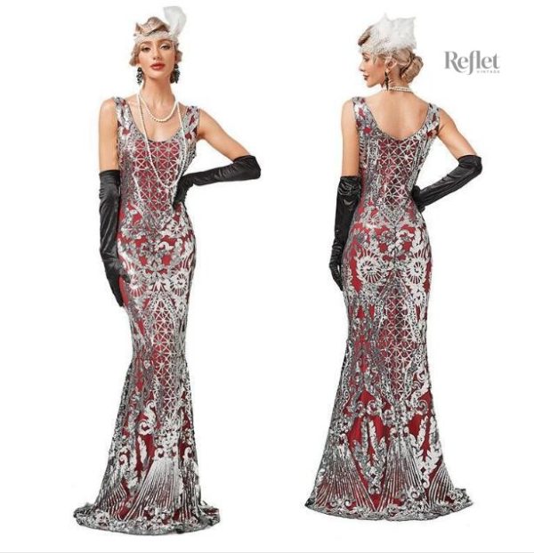 robe-longue-vintage-annee-20-1 Robe Longue Vintage Années 20, style élégant et rétro