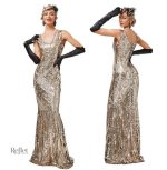 Robe longue style années 20, élégante et vintage