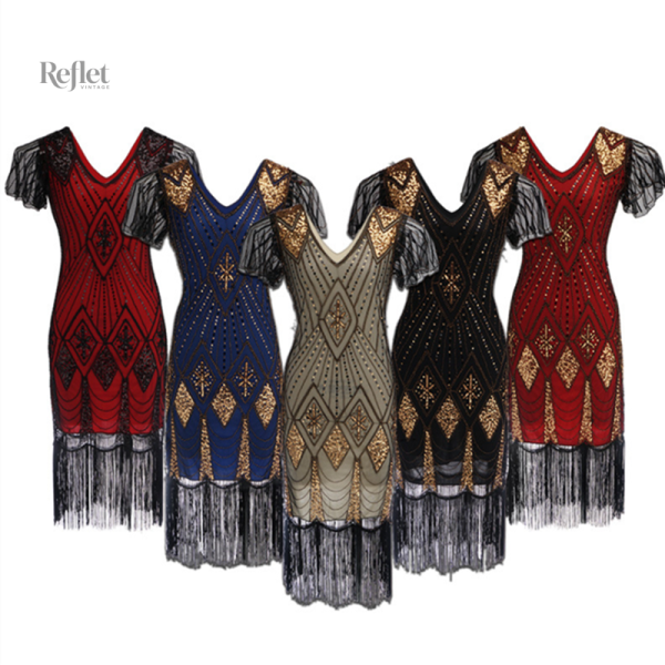 Robe classique à manches des années 20