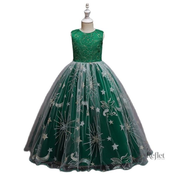 Robe princesse pour fille avec jupe belle et volumineuse