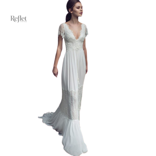 robe-mariage-vintage-annee-20-1 Robe Vintage Mariage Années 20 élégante et intemporelle