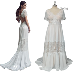 Robe style années 20, design rétro pour un mariage chic