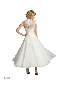 Robe de mariée rétro, style années 40, design chic et raffiné