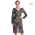 Robe années 20, design chic et moderne, mi-longue raffinée