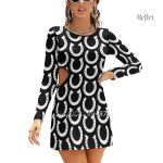 Robe à manches évasées, inspiration années 70