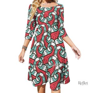 Robe vintage à motifs colorés des années 70