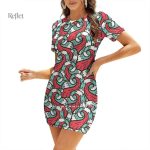Robe bohème style années 70 à motifs