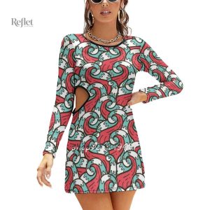 Robe à impression florale années 70