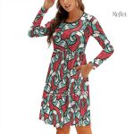 Robe années 70 à design vibrant