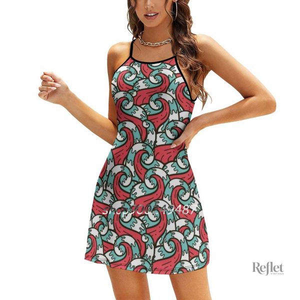 Robe à motifs psychédéliques des années 70