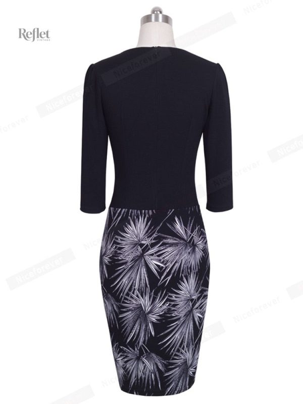 Robe rétro noire inspirée des années 80, mode intemporelle