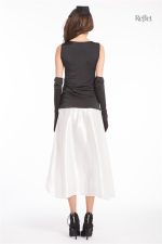 Robe vintage inspirée des années 20 en noir et blanc